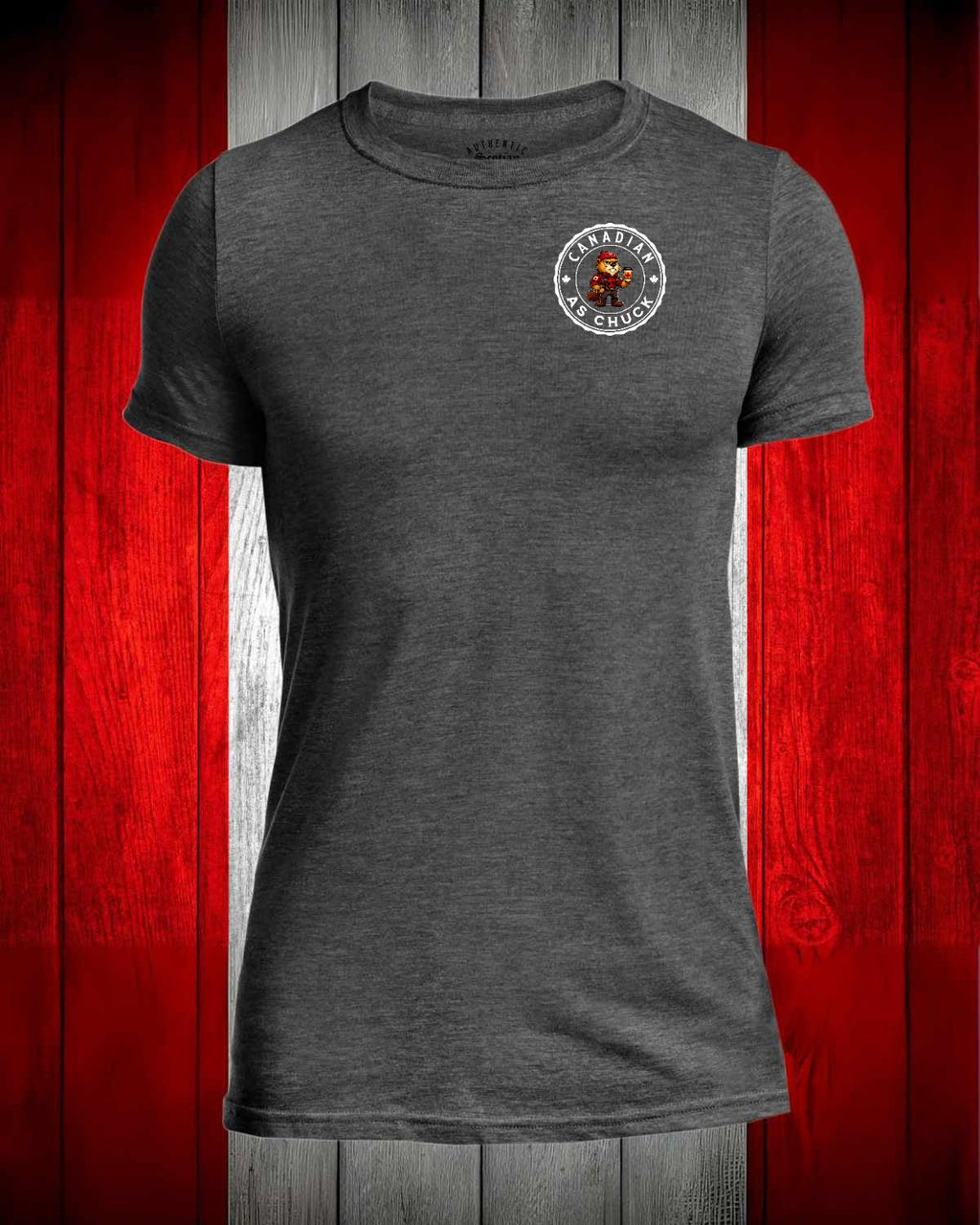 Canadian as Chuck Left Chest and Back  Men's Stanfield's Tee