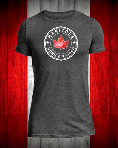 Manitoba Born and Raised Full Front Men's Stanfield's Tee