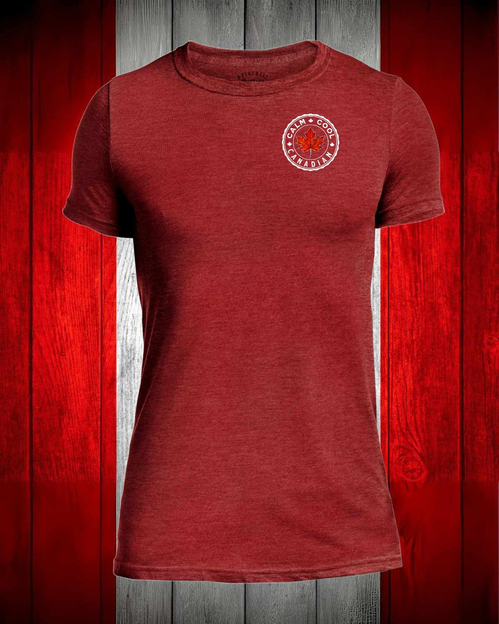 Calm Cool Canadian Leaf Left Chest and Back  Men's Stanfield's Tee