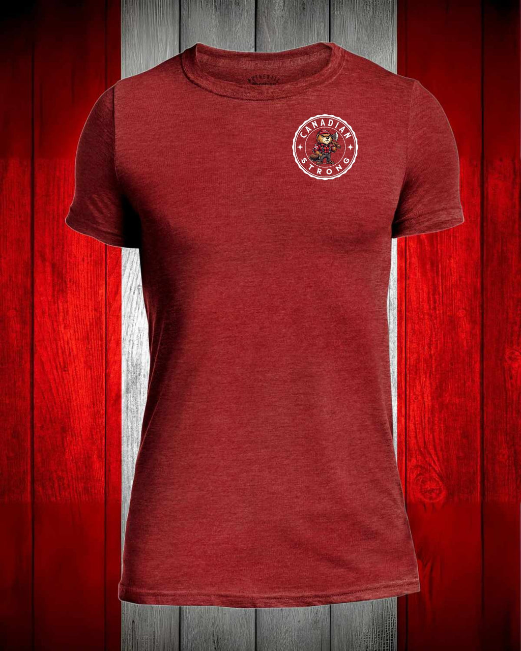 Canadian Strong Beaver left chest and back Men's Stanfield's Tee