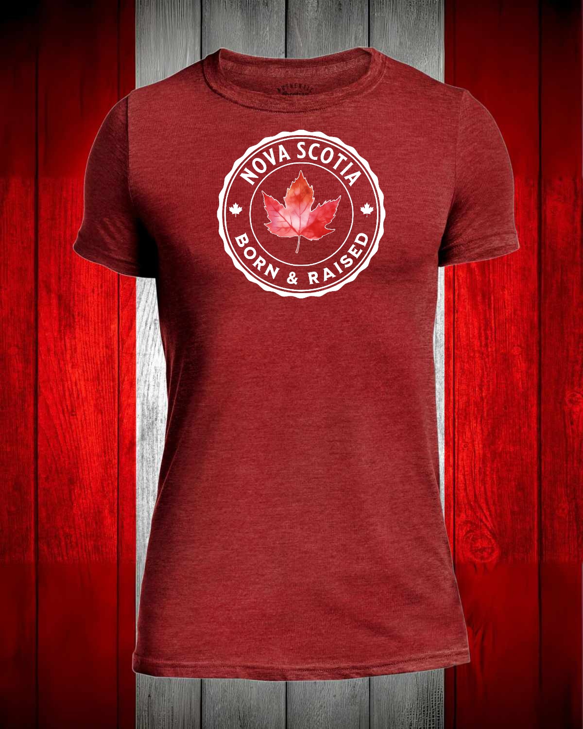 Nova Scotia Born and Raised Full Front Men's Stanfield's Tee