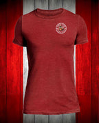 Proud to be Canadian Mountie Beaver Left Chest and Back Men's Stanfield's Tee