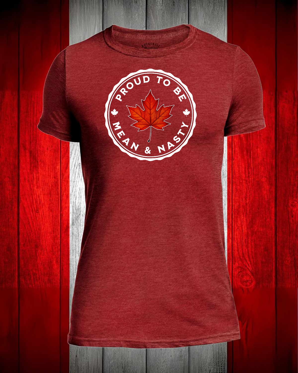 Proud to be Mean and Nasty Leaf Front Men's Stanfield's Tee