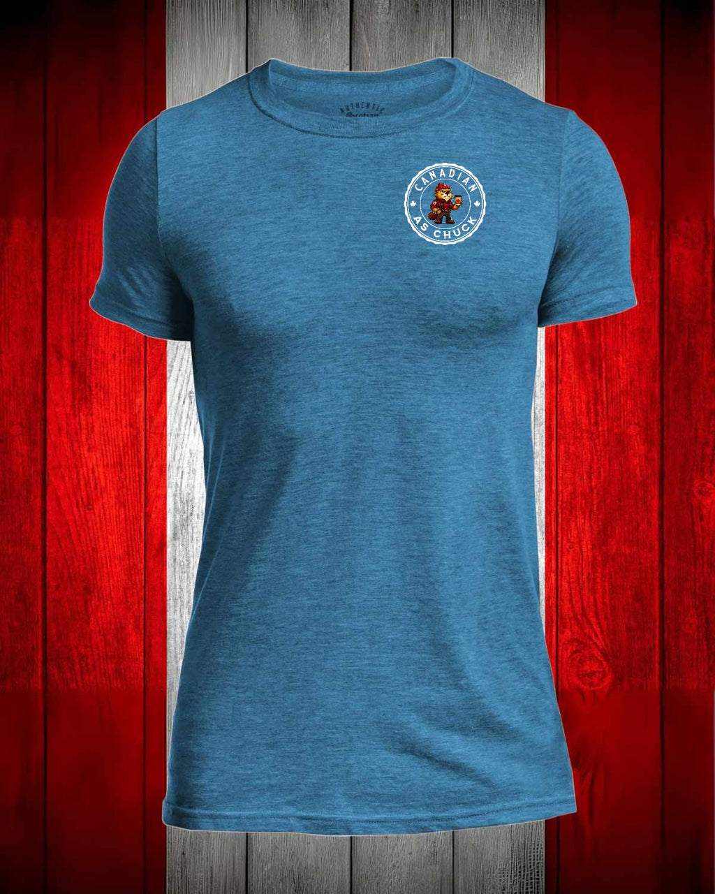 Canadian as Chuck Left Chest and Back  Men's Stanfield's Tee