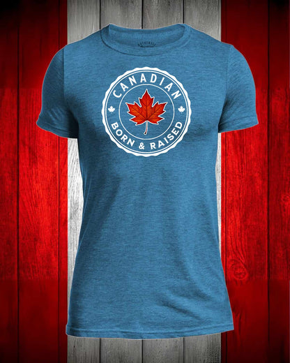 Canadian Born And Raised Full Front Men's Stanfield's Tee
