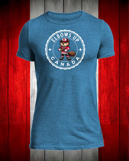 Elbows Up Beaver Full Front Men's Stanfield's Tee