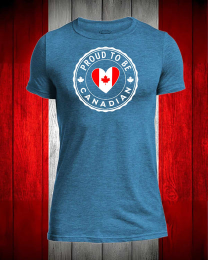 Proud to be Canadian Heart Flag Full Men's Stanfield's Tee