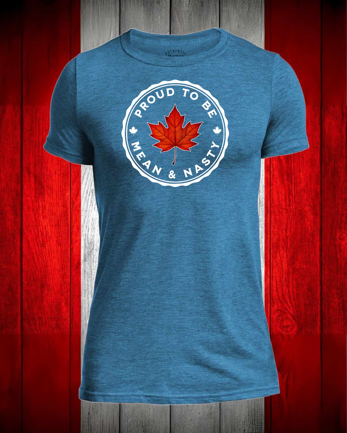 Proud to be Mean and Nasty Leaf Front Men's Stanfield's Tee