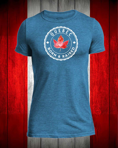 Quebec Born and Raised Full Front Men's Stanfield's Tee