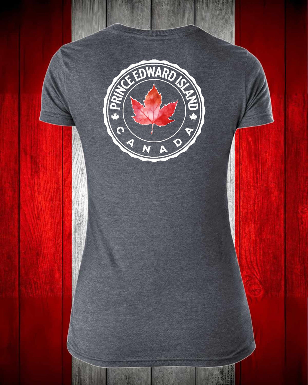 PEI Canada left chest and back Women's Stanfield's Tee