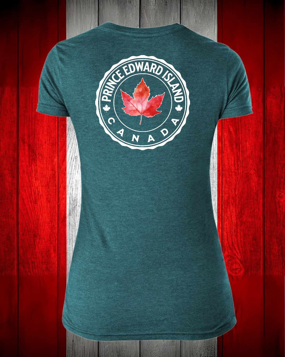 Prince Edward Island Canada left chest and back Women's Stanfield's Tee