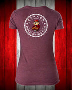 Canada Love it or Leave it eh! left chest and back Women's Stanfield's Tee