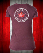 Quebec Born and Raised left chest and back Women's Stanfield's Tee