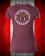 The Eh Team Left Chest and Back Women's V-neck Stanfield's Tee