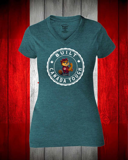Built Canada Tough Rosie Full Front Women's V-neck Stanfield's Tee