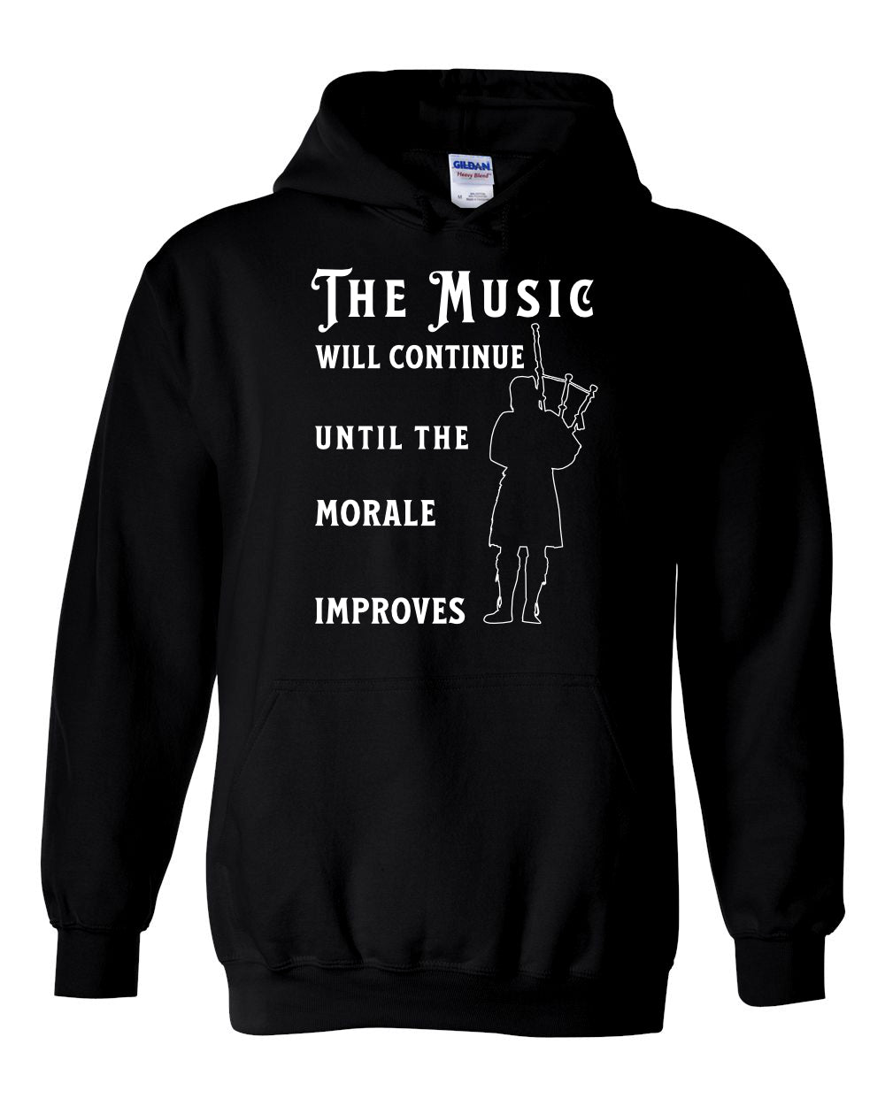 Maritime Swag Bagpipe  Music will Continue Pullover Hoodie - Unisex
