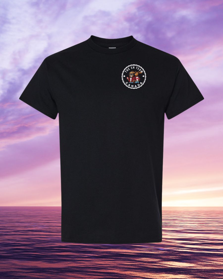 EH! team Left Chest Men's Tee - Gildan Canada (sewn Internationally)