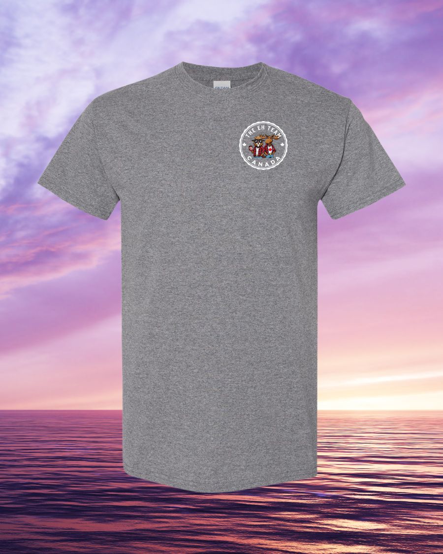EH! team Left Chest Men's Tee - Gildan Canada (sewn Internationally)