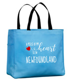 A Piece Of My Heart NFLD Red Heart Tote Bag