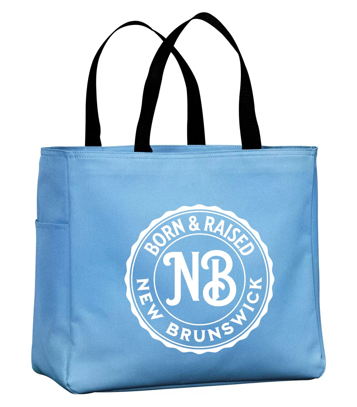 Born and Raised New Brunswick Tote Bag in Carolina Blue