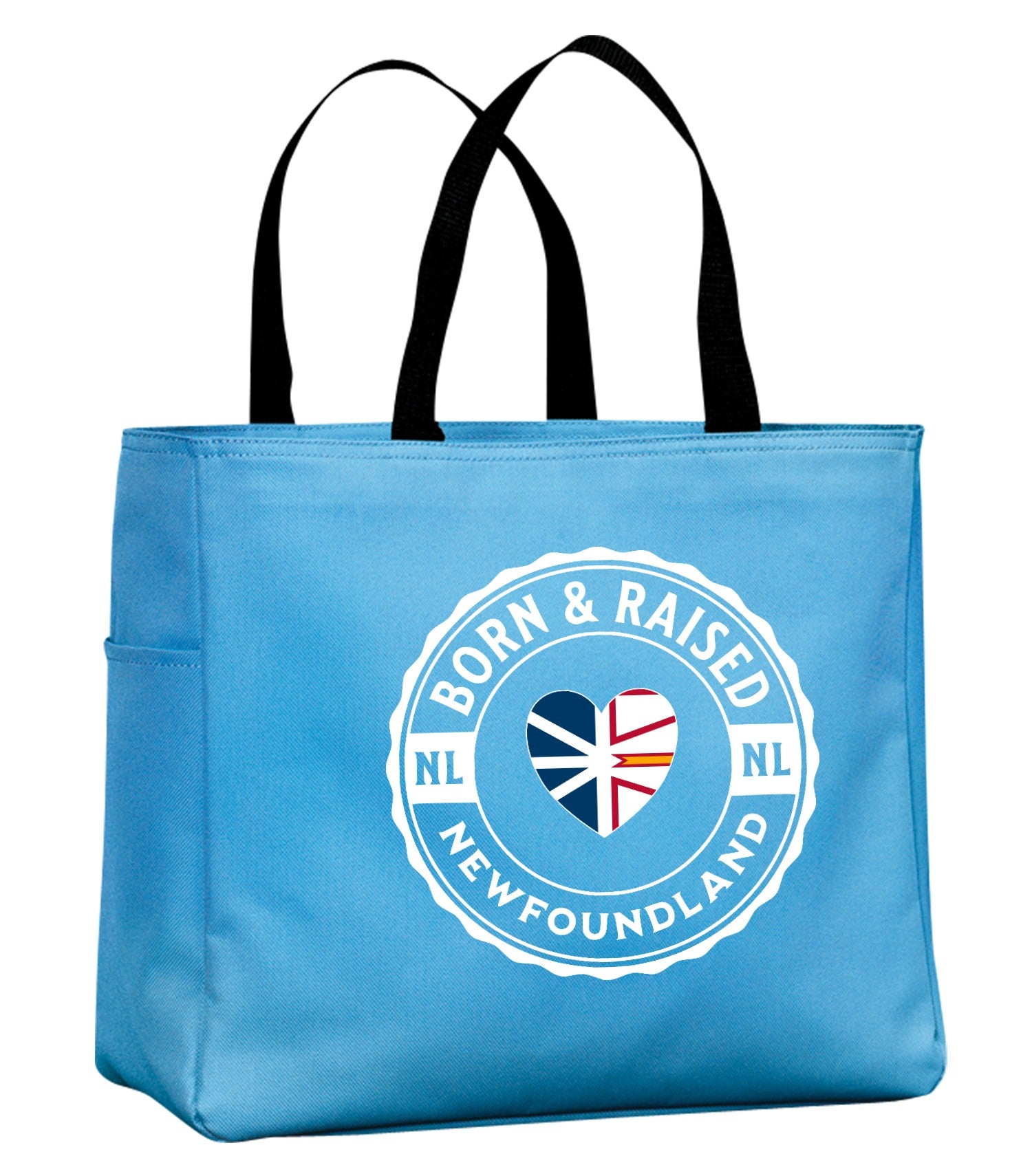 Born & Raised Heart Flag NFLD Tote Bag