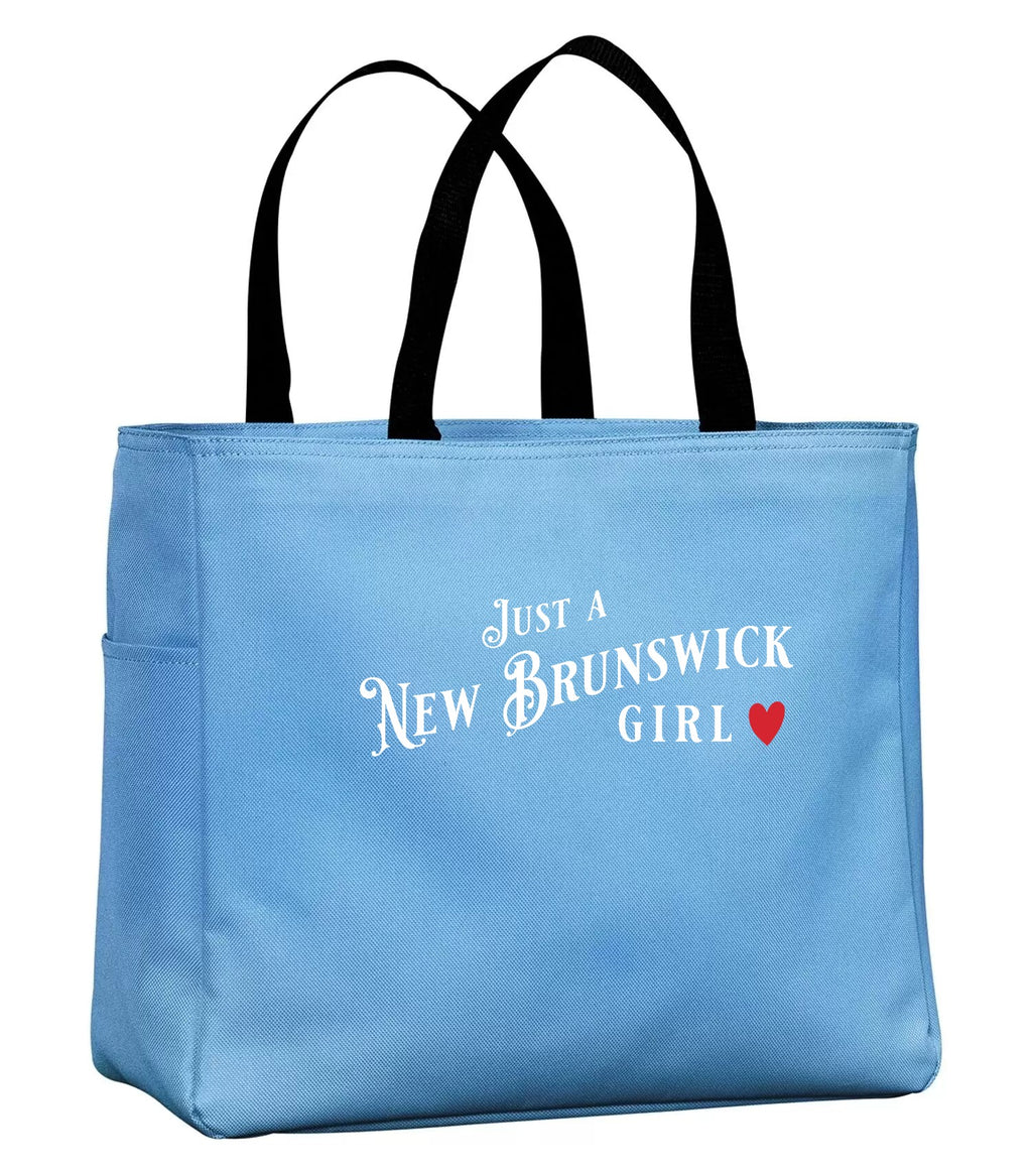 Just a New Brunswick Girl Red Heart Tote Bag