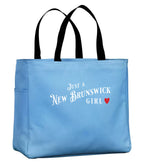 Just a New Brunswick Girl Red Heart Tote Bag