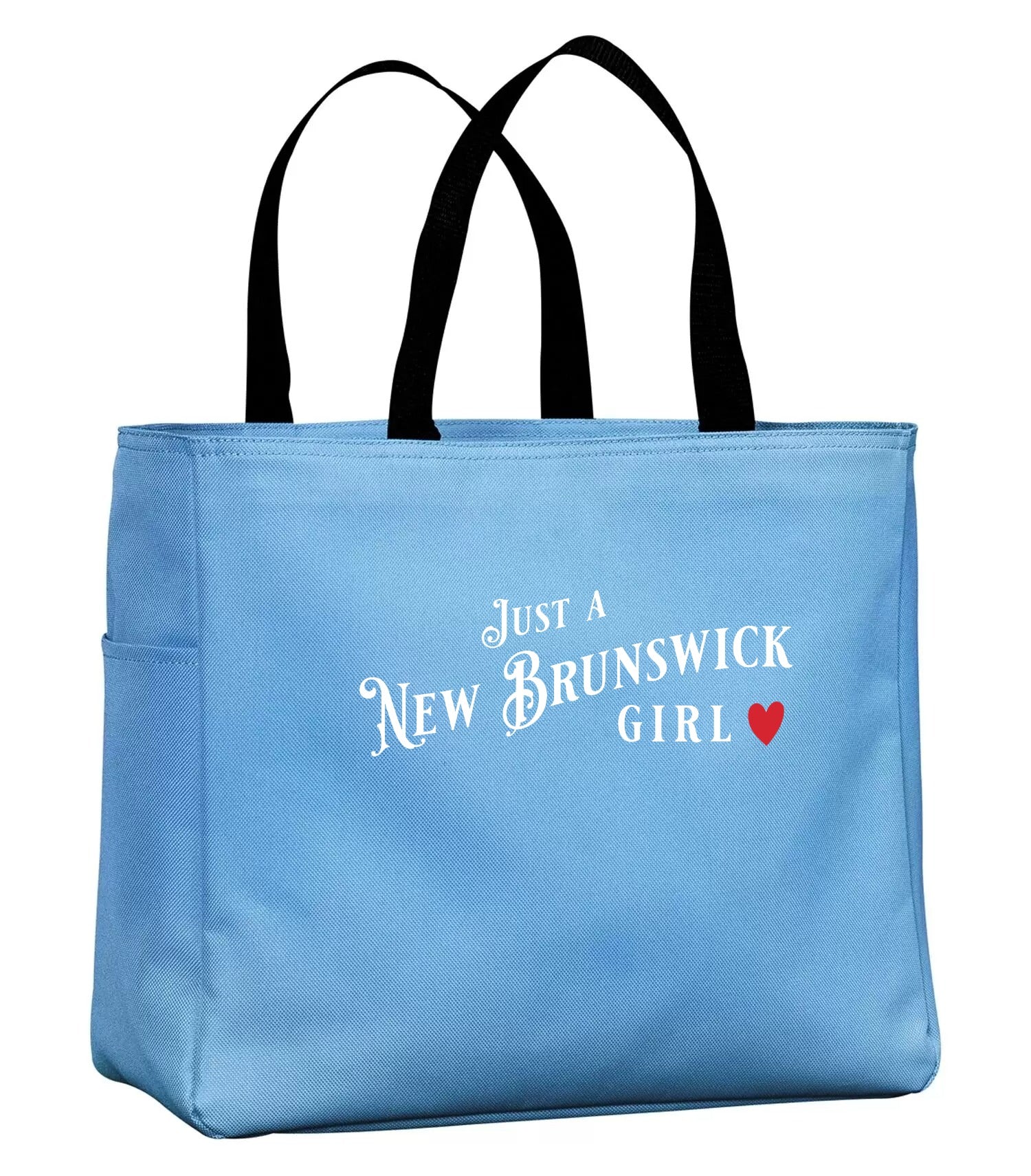 Just a New Brunswick Girl Red Heart Tote Bag