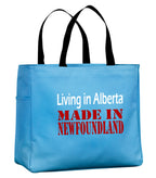 Living In Alberta Made In NFLD Tote Bag