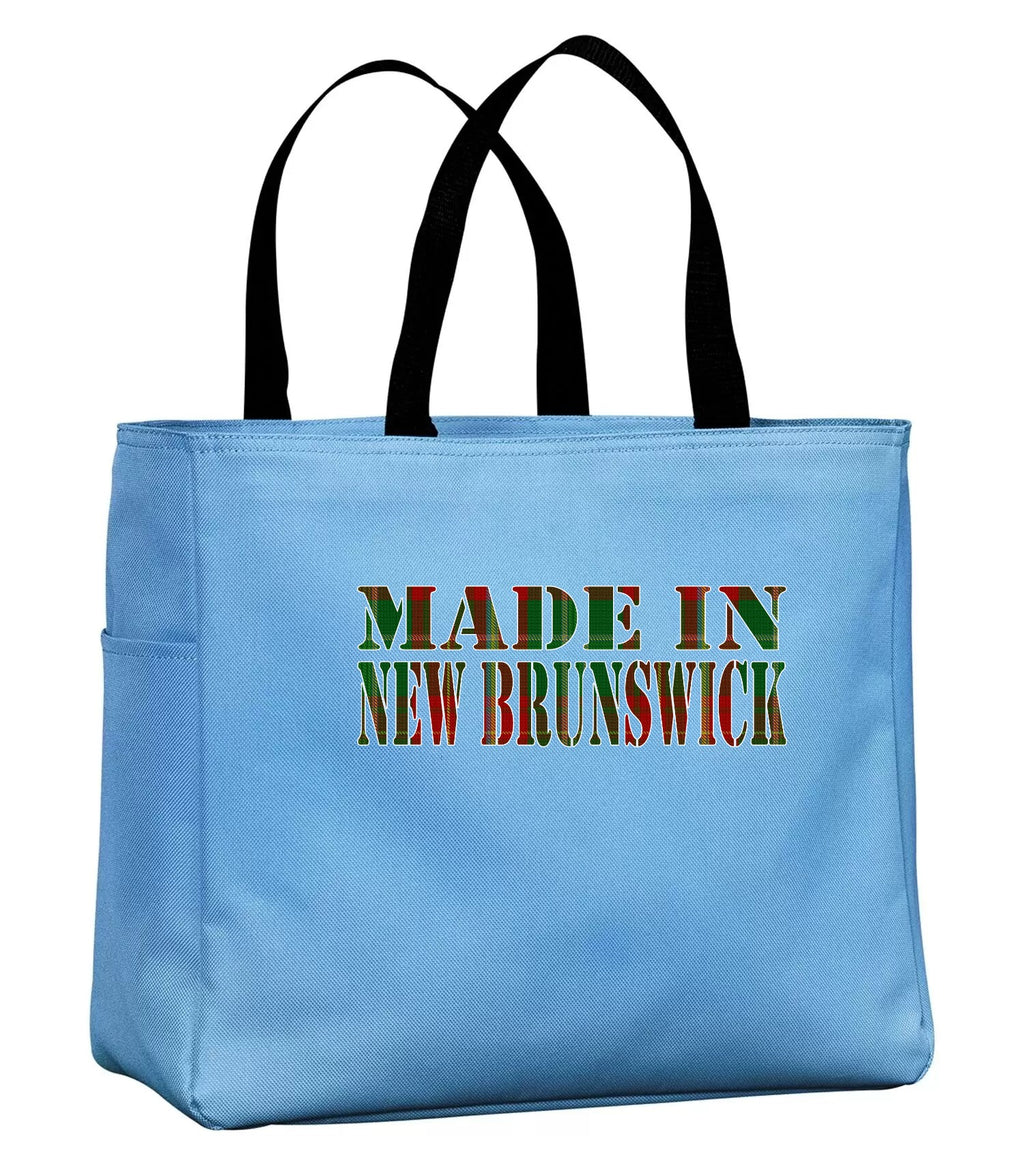 Made in New Brunswick Tartan Tote Bag in Carolina Blue