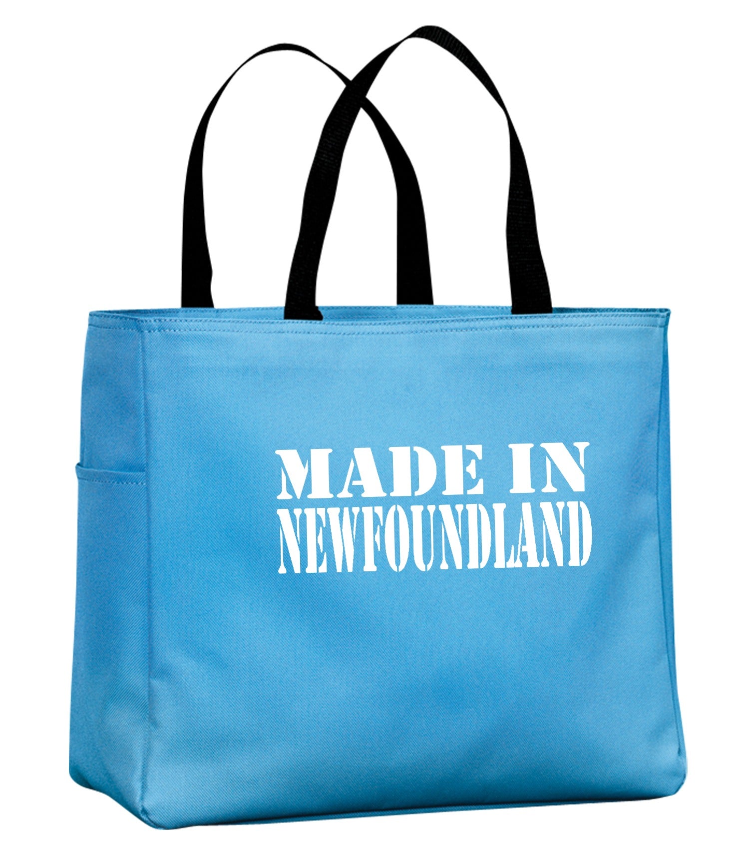 Made In NFLD White Lettering Tote Bag