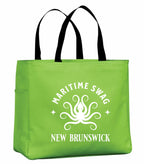 Maritime Swag New Brunswick Octopus Tote Bag in Lime