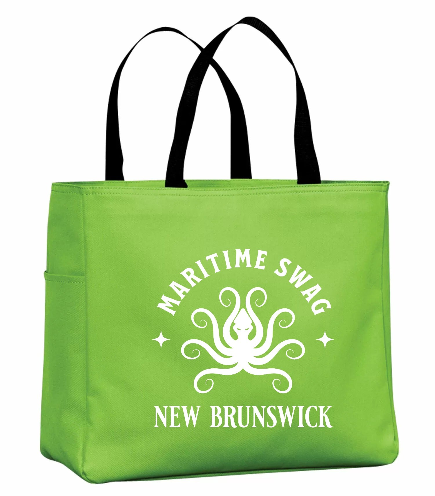 Maritime Swag New Brunswick Octopus Tote Bag in Lime