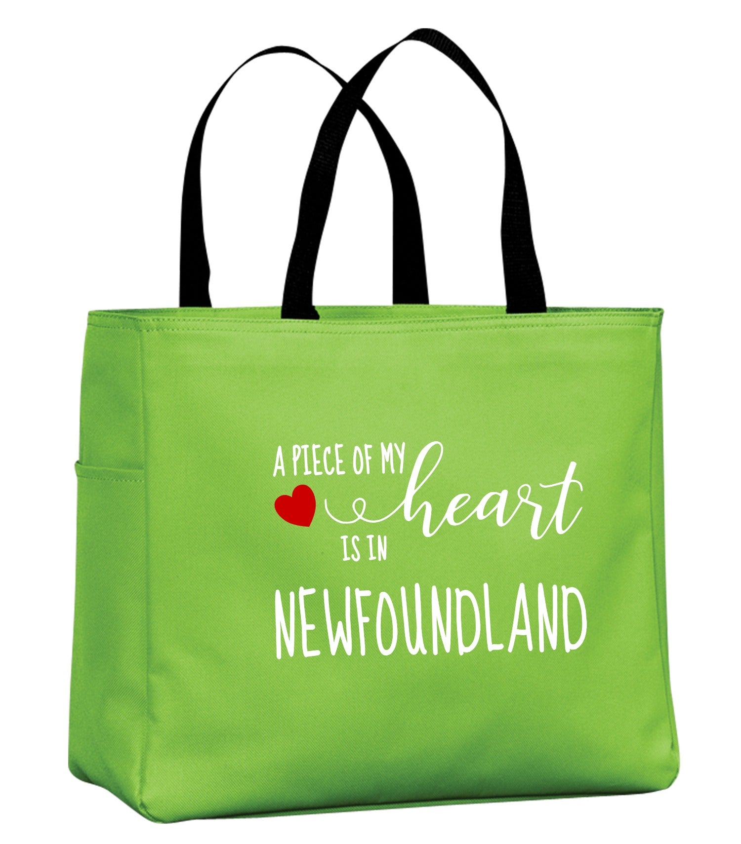 A Piece Of My Heart NFLD Red Heart Tote Bag