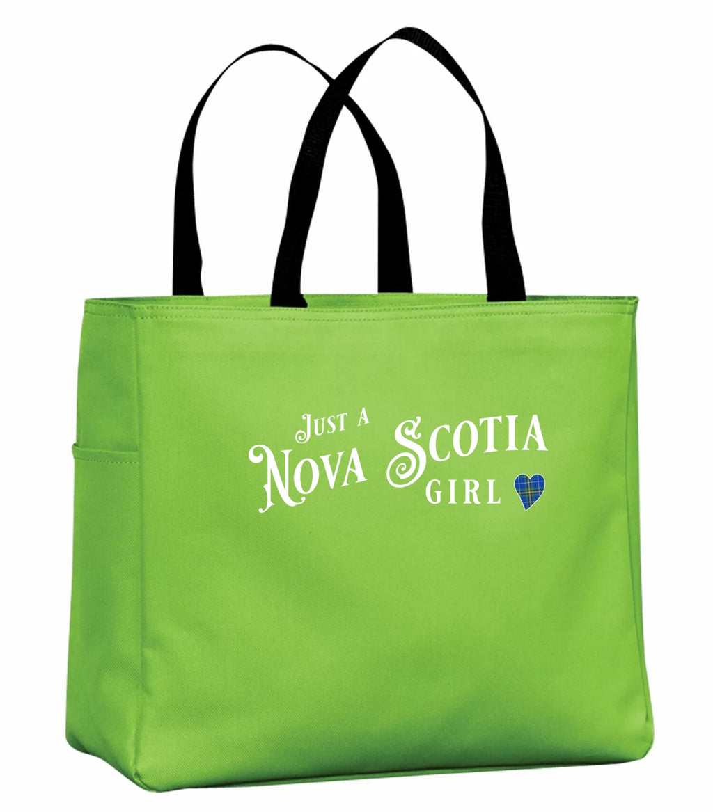 Just A NS Girl Tartan Heart Tote
