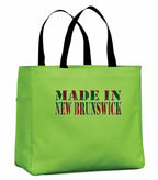 Made in New Brunswick Tartan Tote Bag in Lime