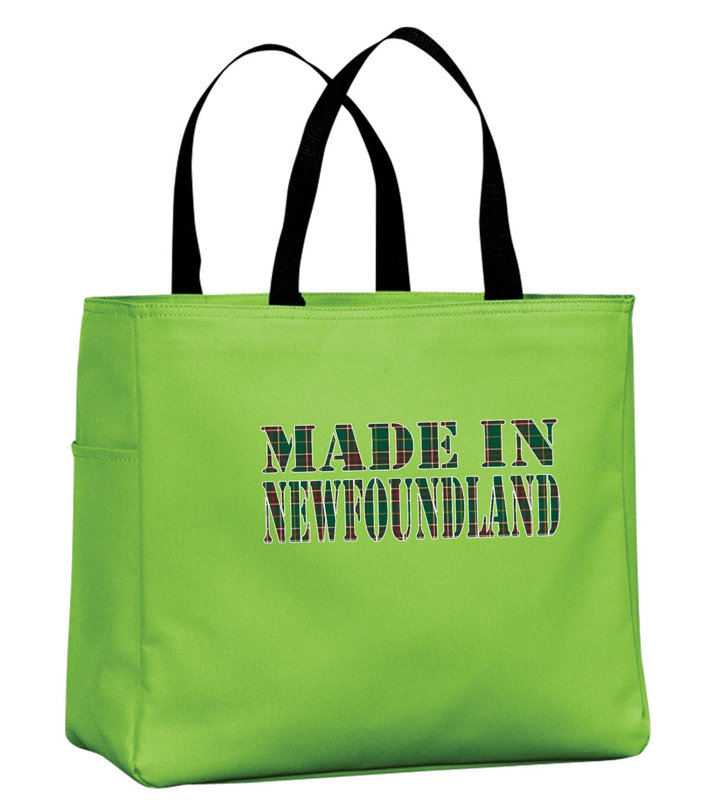 Made In NFLD Tartan Lettering Tote Bag