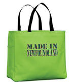 Made In NFLD Tartan Lettering Tote Bag