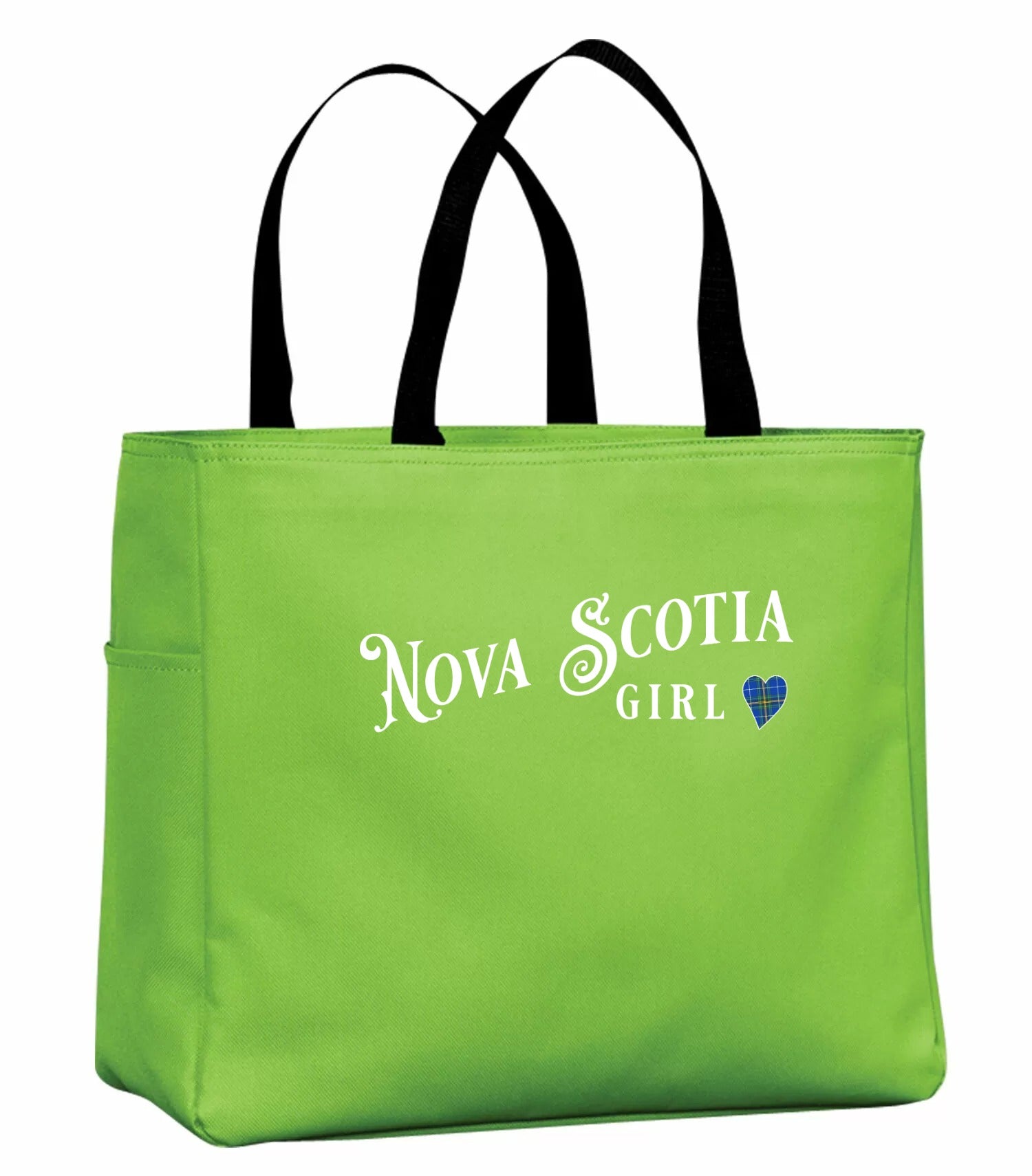 Ns Girl Tartan Heart Tote