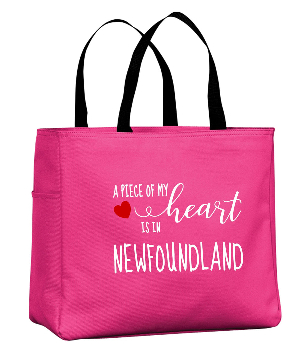A Piece Of My Heart NFLD Red Heart Tote Bag