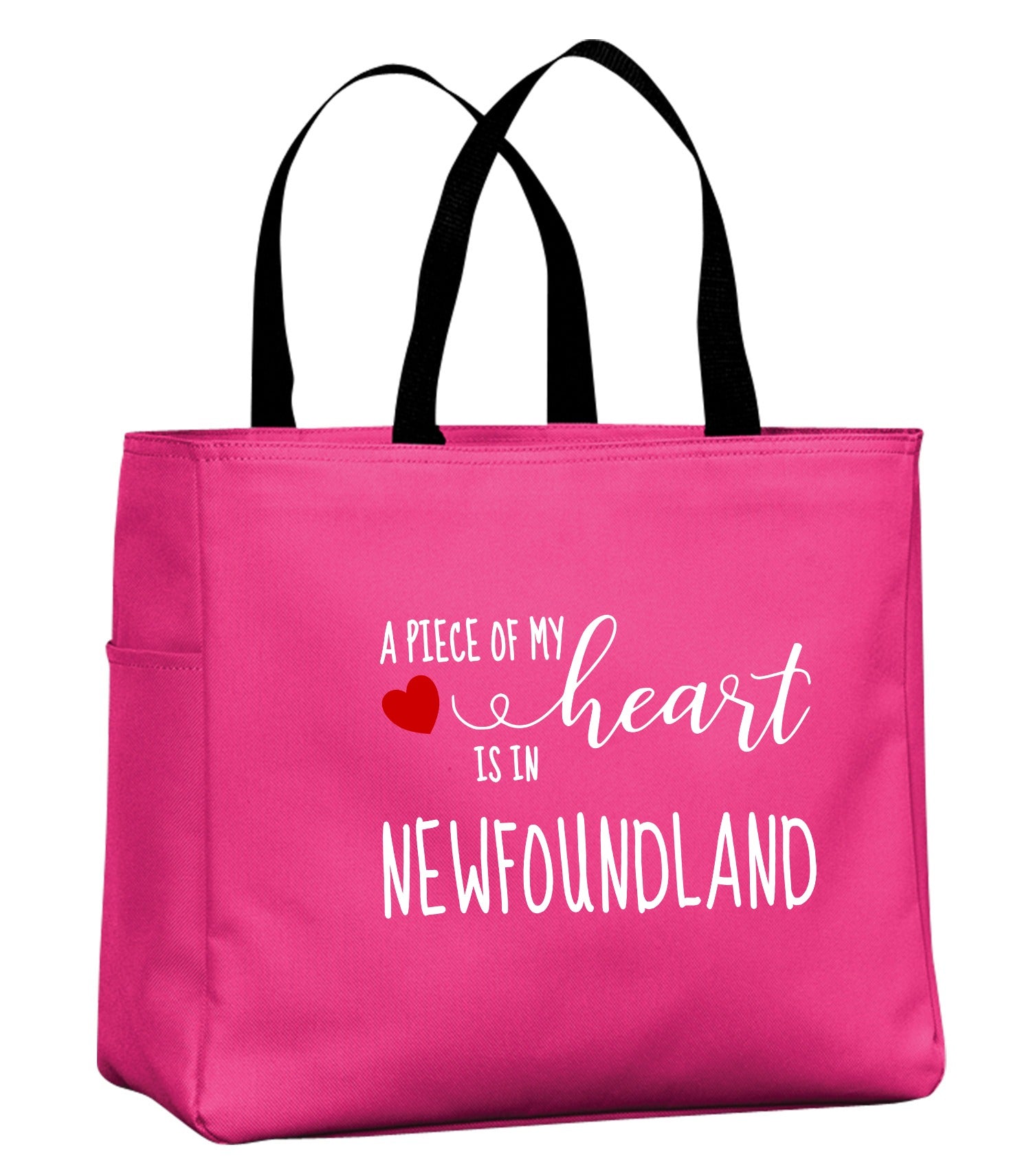 A Piece Of My Heart NFLD Red Heart Tote Bag