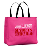 Living In Customized Made In NFLD Tote Bag