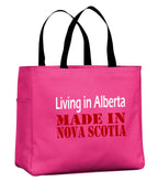 Living In Alberta Made In NS Tote template