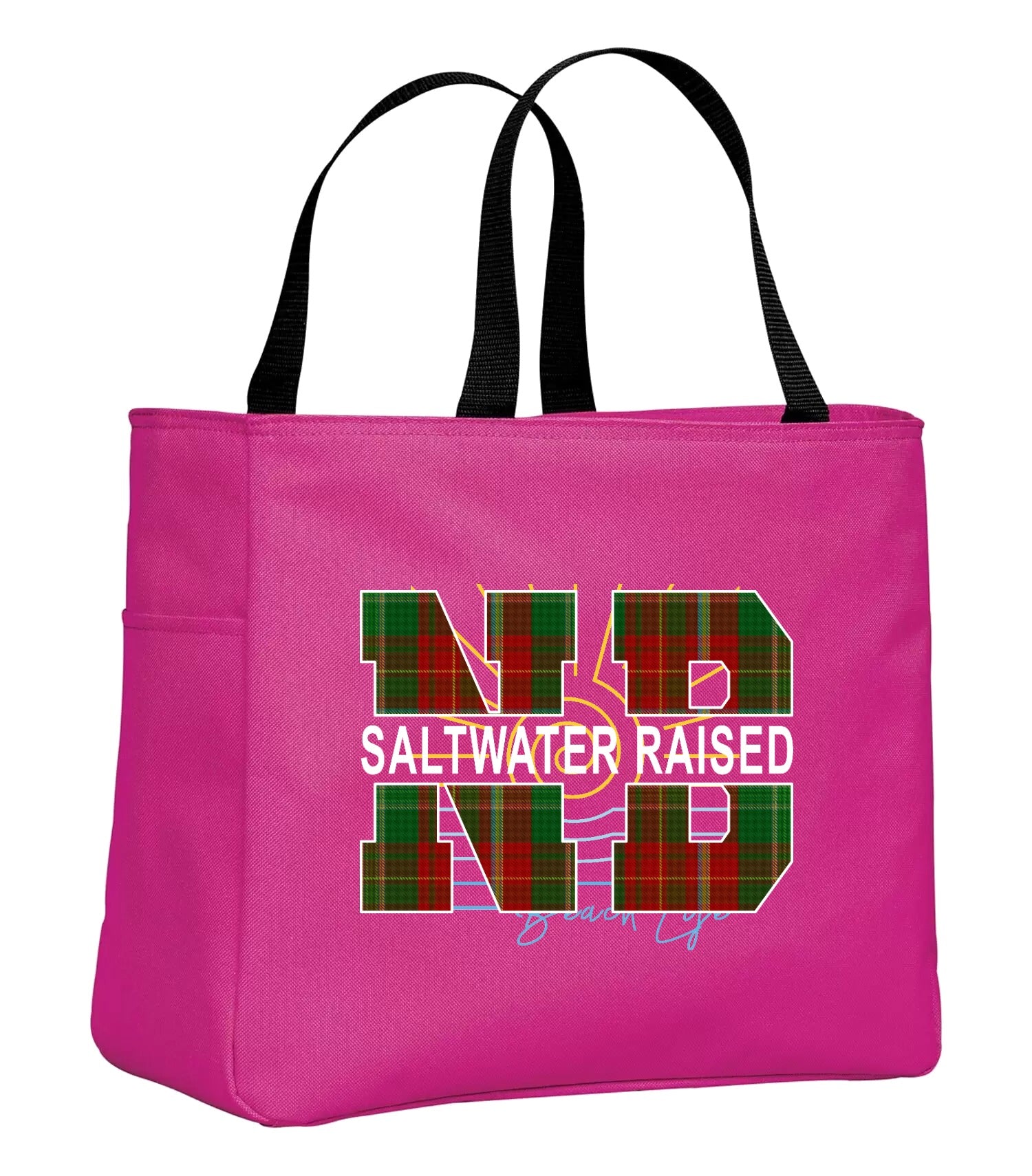 Saltwater Raised New Brunswick Tote Bag in Tropical Pink