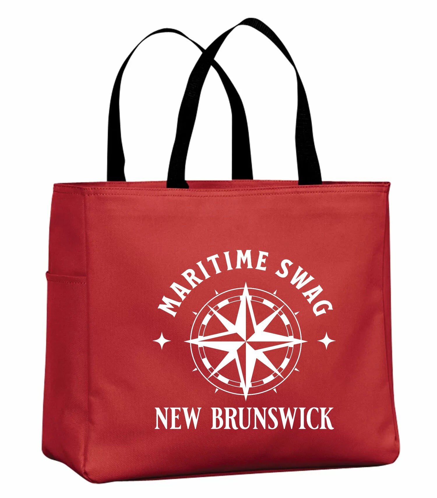Maritime Swag New Brunswick Compass Tote Bag in Red
