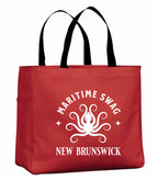 Maritime Swag New Brunswick Octopus Tote Bag in Red