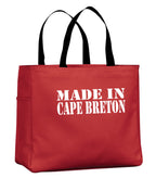 Made In CB White Lettering Tote Bag