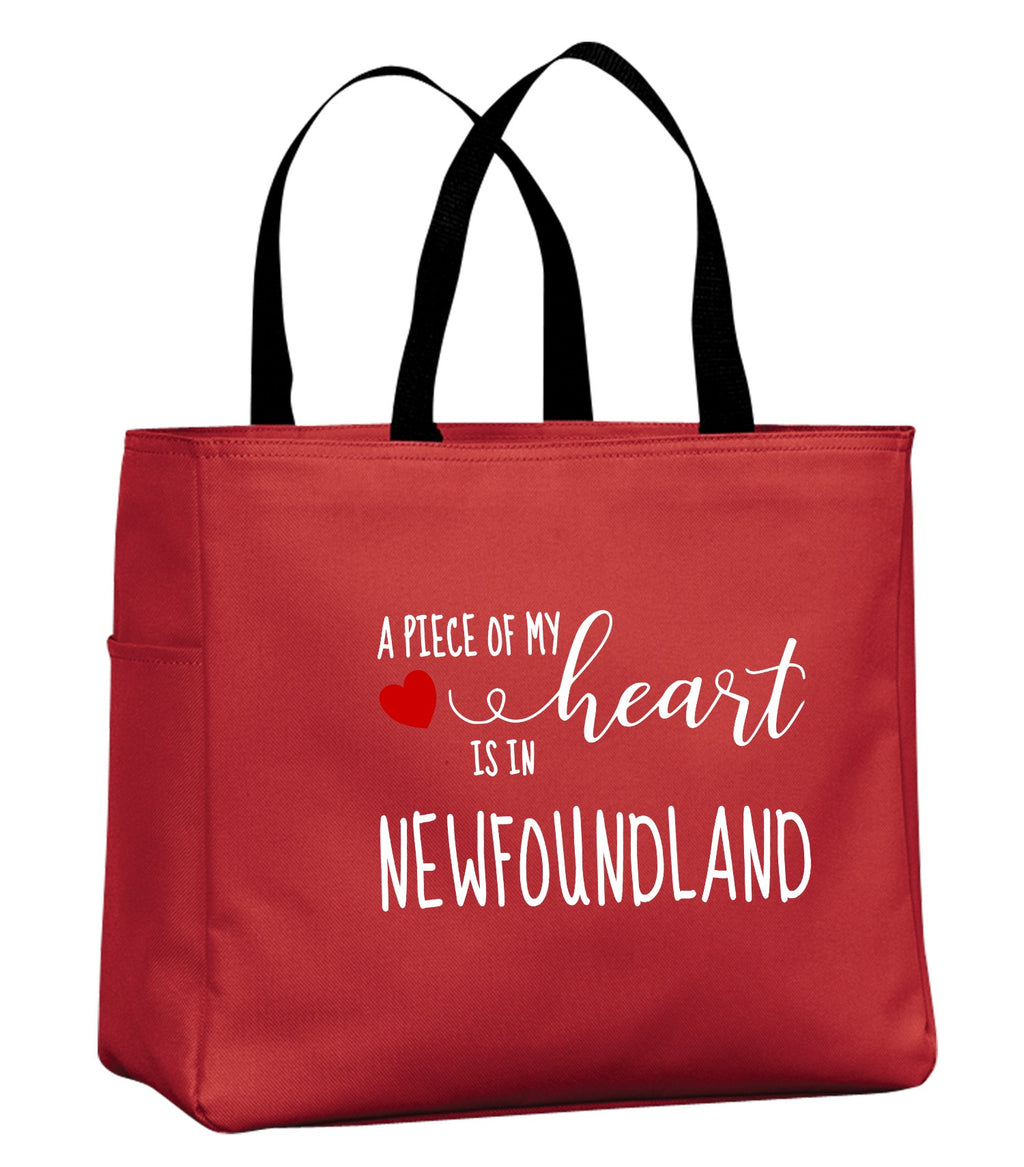 A Piece Of My Heart NFLD Red Heart Tote Bag
