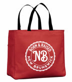 Born and Raised New Brunswick Tote Bag in Red
