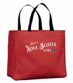 Just A NS Girl Tartan Heart Tote